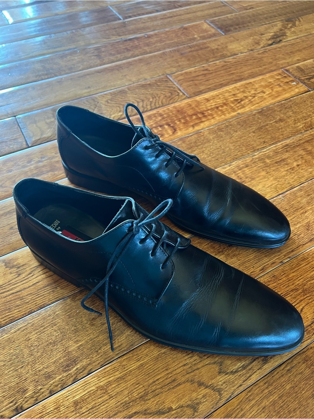 Lloyd Hedin Men’s Shoes Oxfords Plain Toe Leather Black Size 12